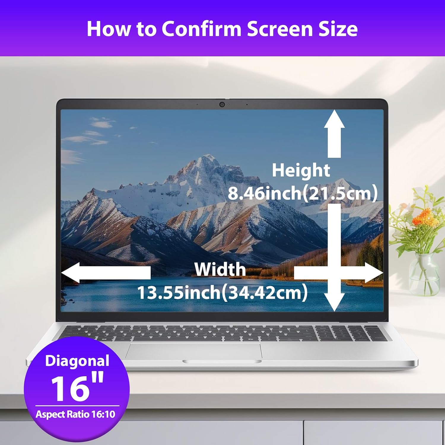 Detalle 2 de STARY Laptop Privacy Screen 16 Inch 16:10