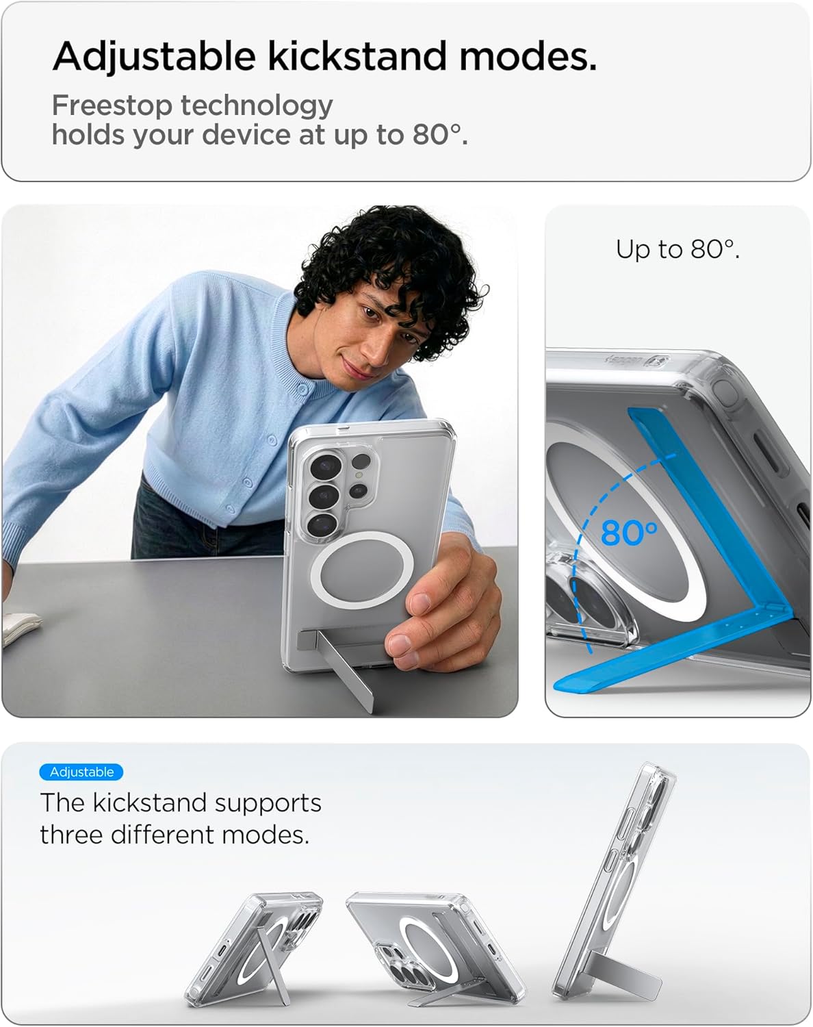 Thumbnail 2 de Spigen Ultra Hybrid S MagFit avec kickstand magnétique pour Samsung Galaxy S26 Ultra – Blanc