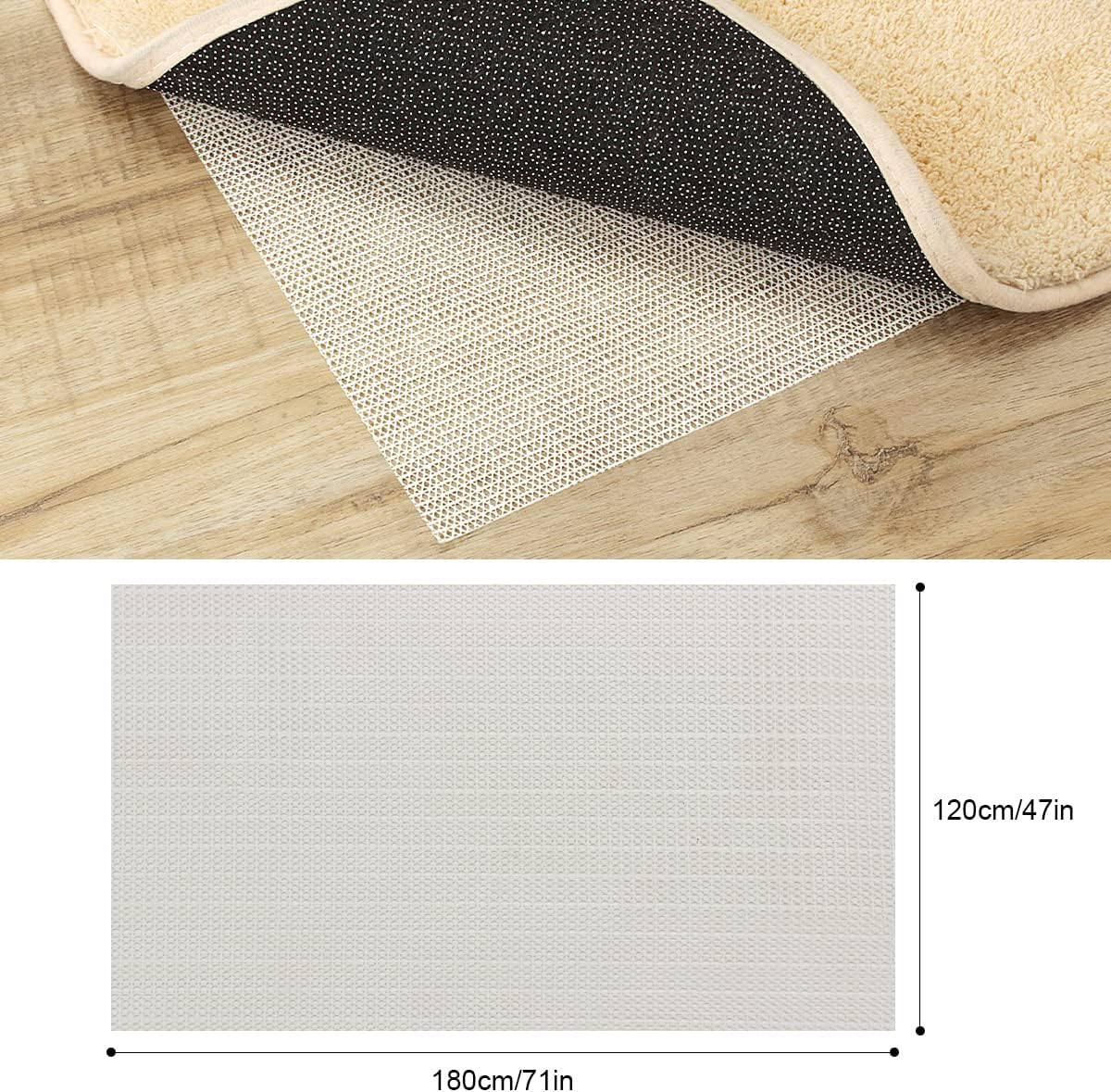 Detalle de FACIACC Anti Slip Rug Underlay 120x180 cm