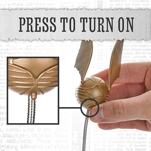 Detalle de Luz de lectura de la snitch dorada de Harry Potter de Paladone | clip para libro con 3 niveles de brillo