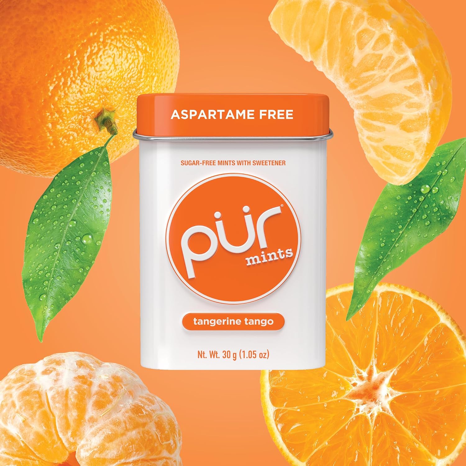 Thumbnail 2 de PUR Mints Tangerine Tango – zuckerfrei, Aspartamfrei, vegan & glutenfrei (30 Stück, 12er-Pack)