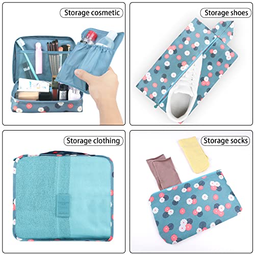 Detalle de Coolzon Organizador de Equipaje 8 en 1: set impermeable para empacar con cubos de malla y asas