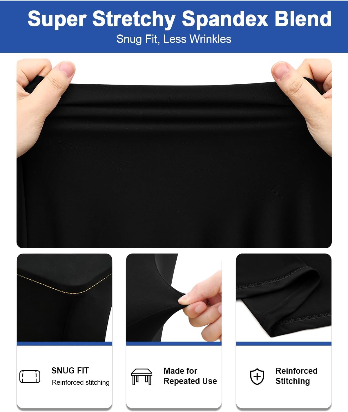 Detalle 2 de Smiry 2 Pack Spandex Table Cloth 72in
