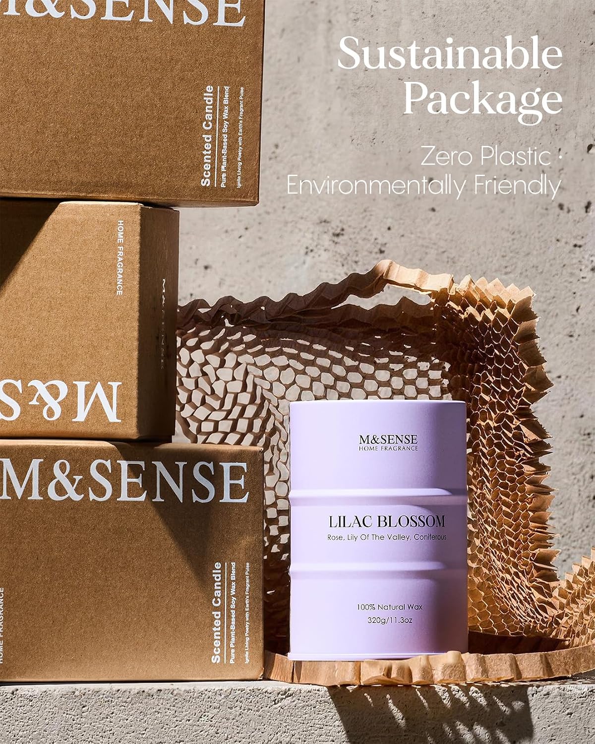 Thumbnail 6 de M&SENSE Lilac Blossom Scented Candle, 320g
