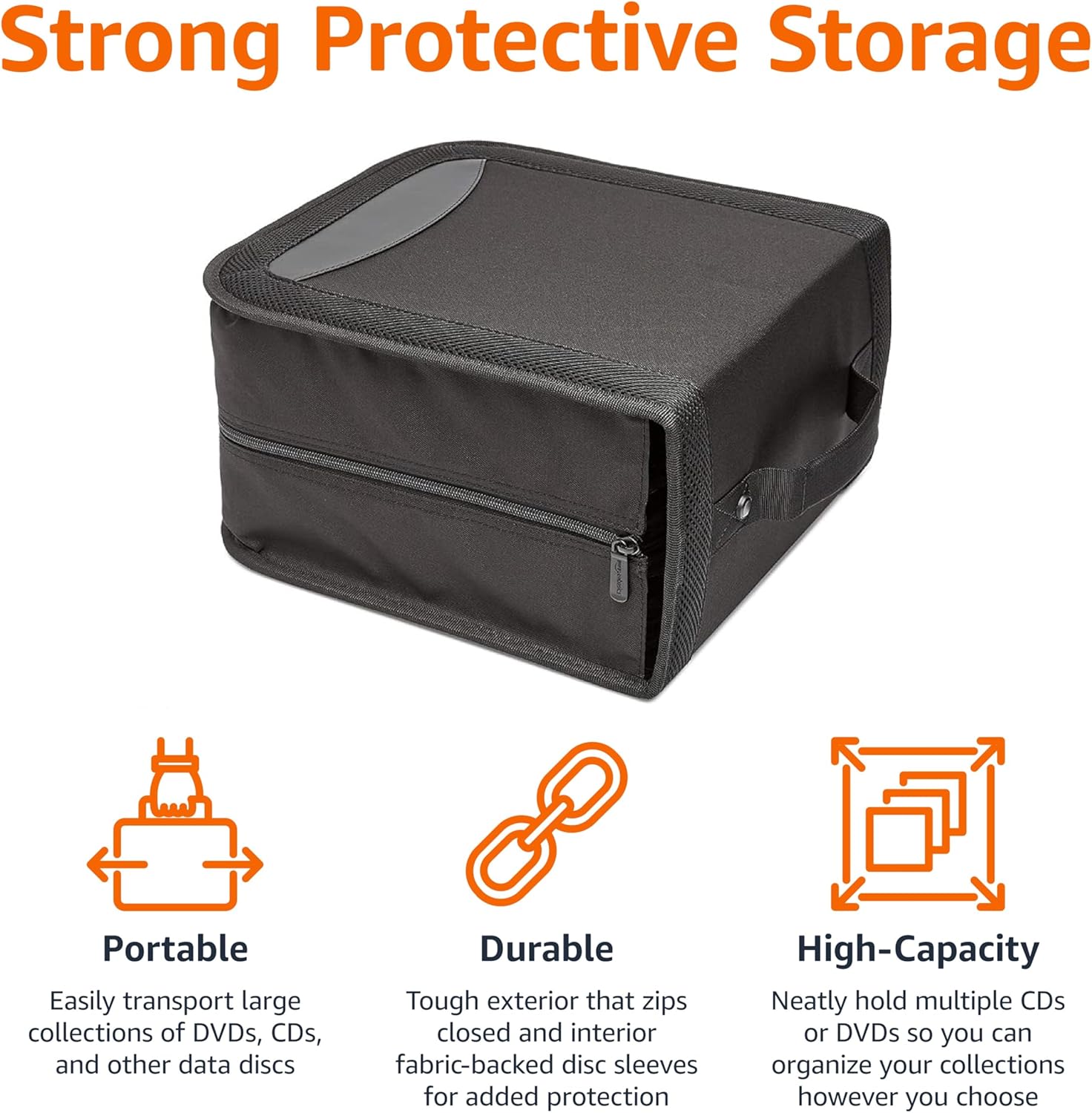 Thumbnail 3 de Amazon Basics CD/DVD Binder 400-disc capacity, polyester 📀