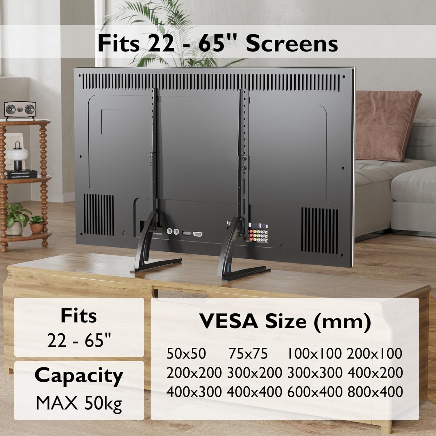 Thumbnail 5 de BONTEC TV Standfuß 22–65 Zoll höhenverstellbar