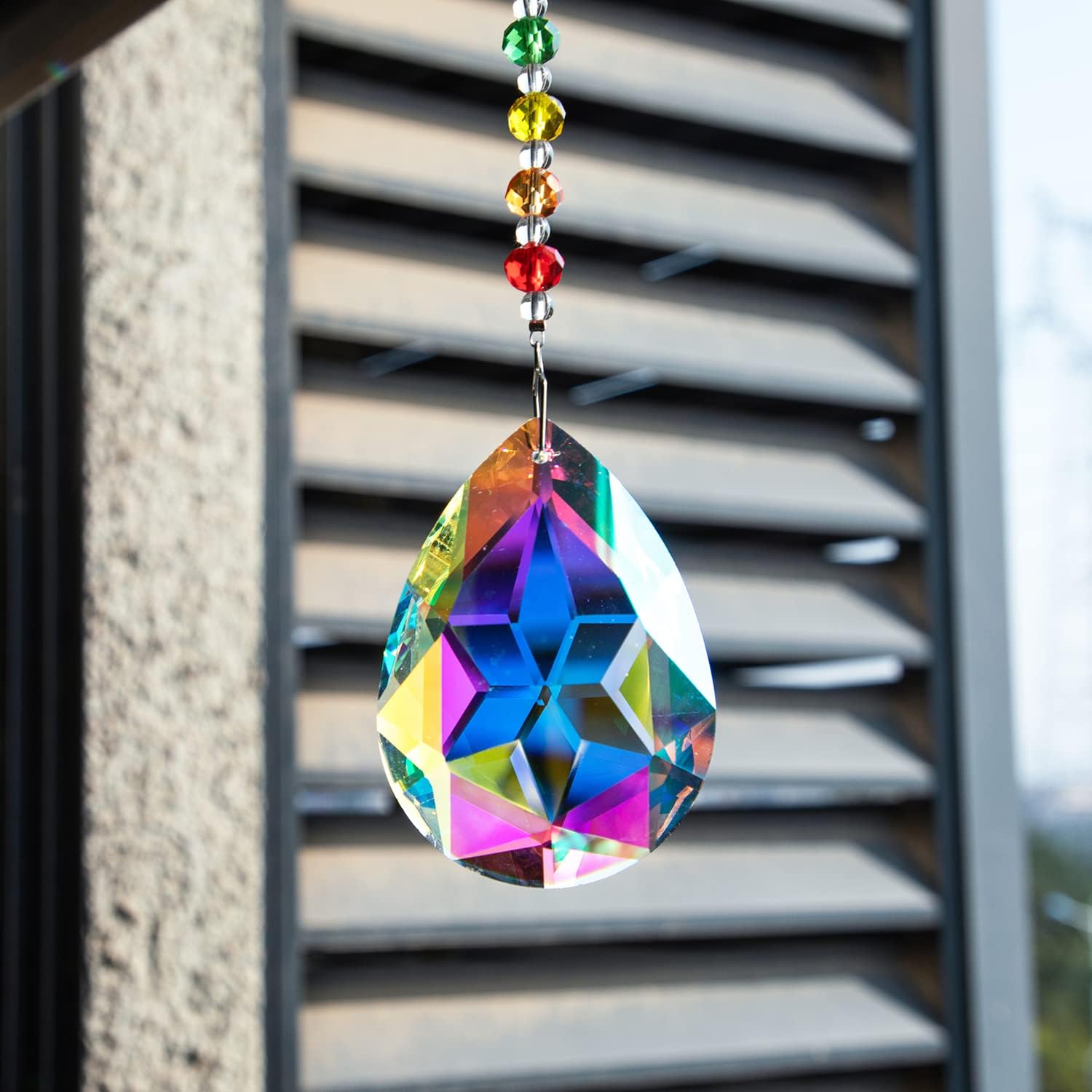 Thumbnail 4 de Bauhinia Chakra Crystal Rainbow Suncatcher 76mm ๐