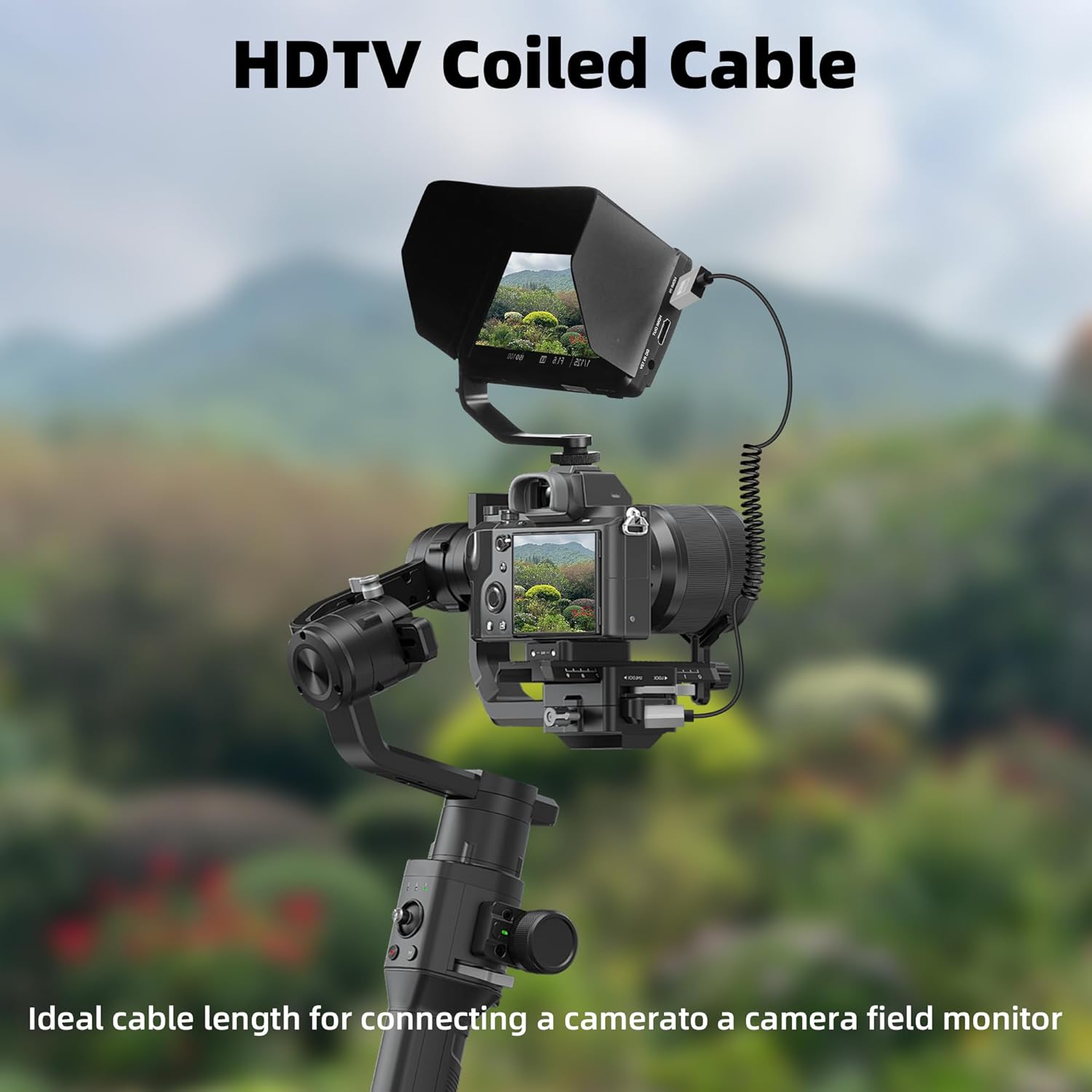 Detalle de RIIEYOCA 4K Mini HDTV to HDTV Short Coiled Cable with 90 Degree Right Angle