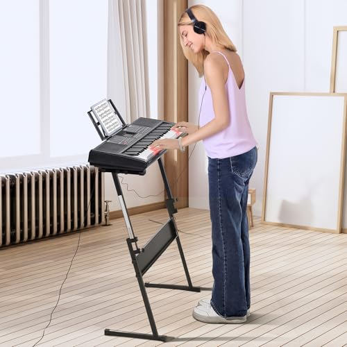 Thumbnail 7 de VEVOR Piano Digital Portátil de 61 Teclas con Teclas Iluminadas y Soporte Ajustable