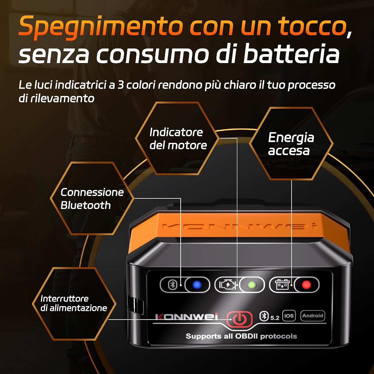 Thumbnail 6 de KONNWEI KW905 OBD2 Bluetooth diagnostico