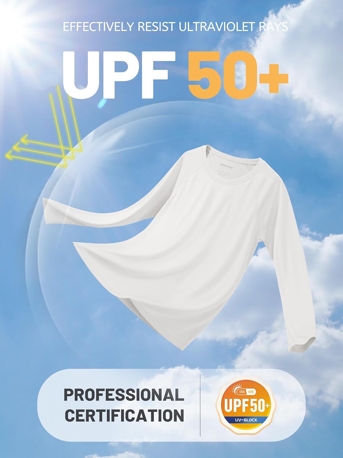 Detalle de TACVASEN UV sun protection top UPF 50+
