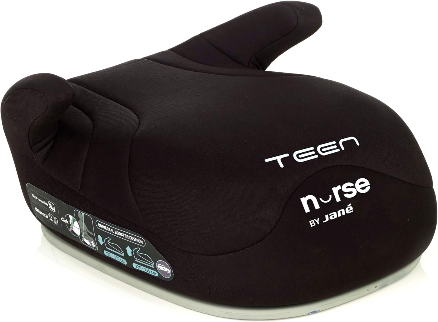 Nurse Teen i-Size Rialzo Auto per Bambini 125–150 cm | 6–12 anni, senza schienale, nero (3 kg)