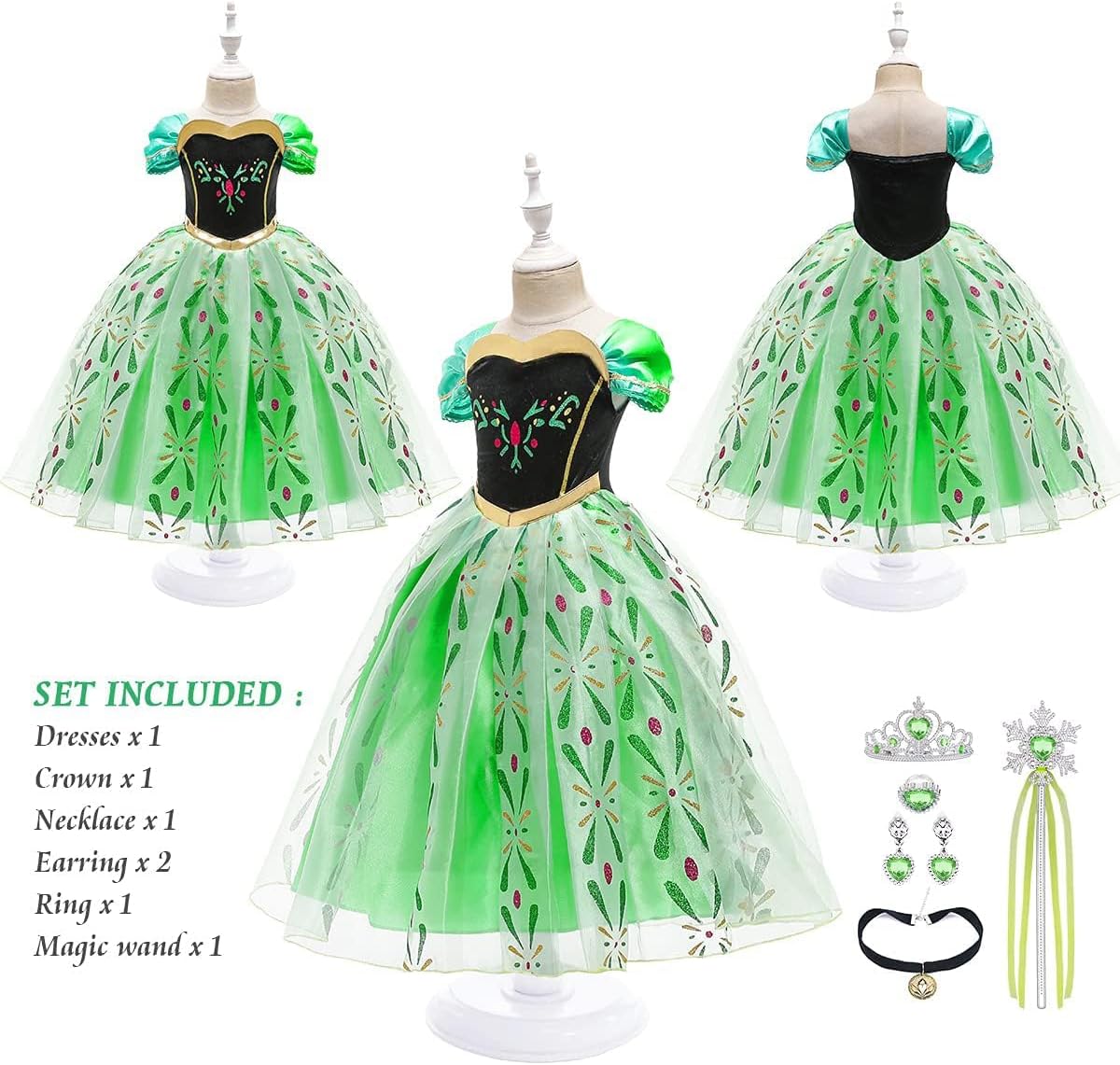 Detalle 1 de URAQT Bambina Abito da Principessa 1 set