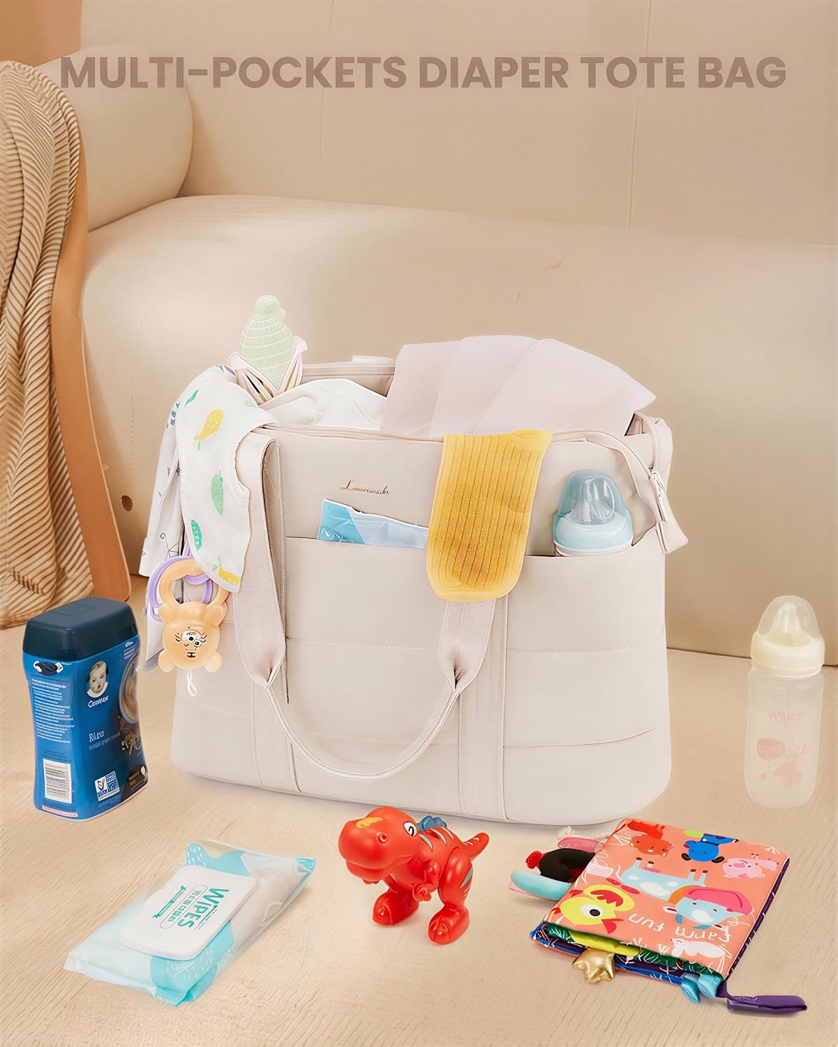 Detalle de LOVEVOOK Diaper Bag Tote, 15.6-Inch
