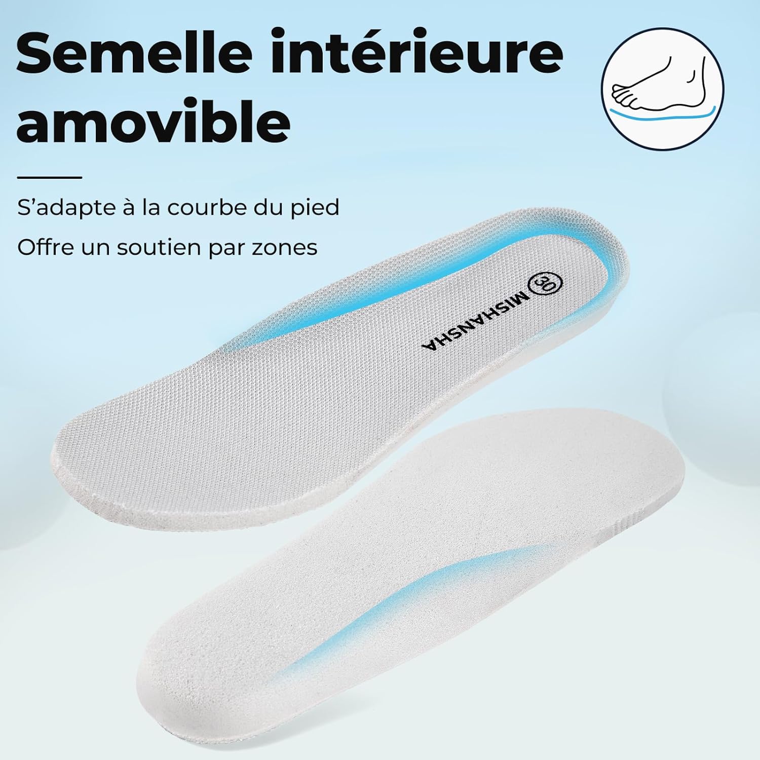 Thumbnail 6 de Mishansha Baskets Enfant Antidérapantes – Chaussures de sport légères et respirantes (Tailles 24-38)