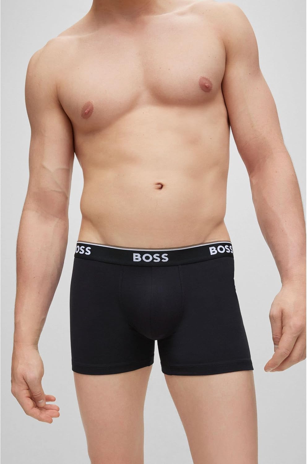 Detalle de BOSS Herren BoxerBr 3P Power Dreierpack – eng anliegende Stretch-Boxershorts aus Baumwolle