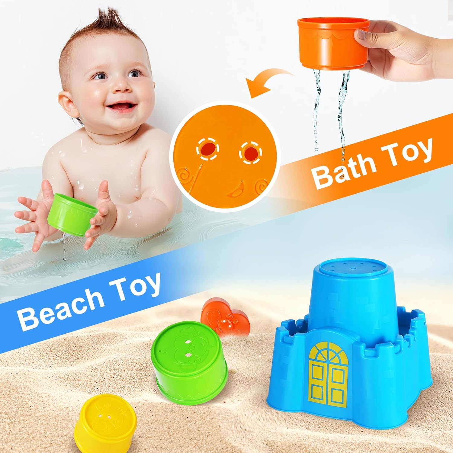 Detalle 2 de iPlay iLearn Baby Stacking Toys 12-piece set