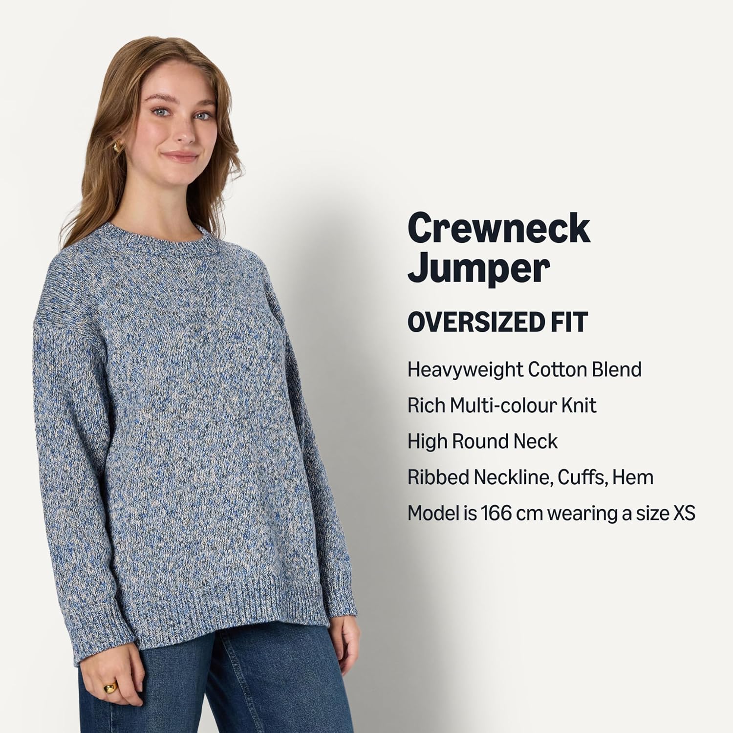 Thumbnail 3 de Amazon Essentials Women’s Oversized-Fit Multi-Colour Heavyweight Crewneck Jumper