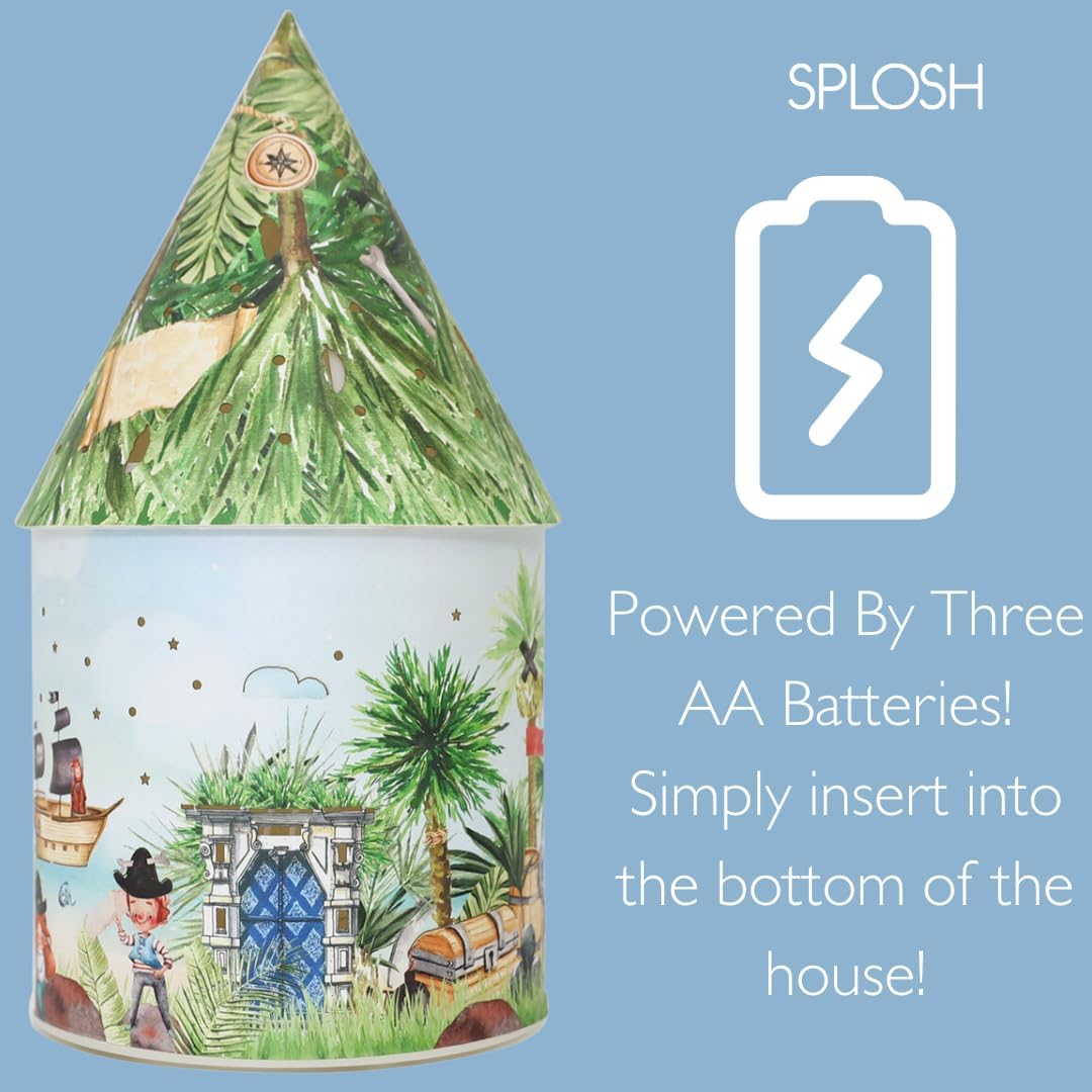 Detalle de Splosh Light Up Fairy House – Pirate Party kids’ nightlight house