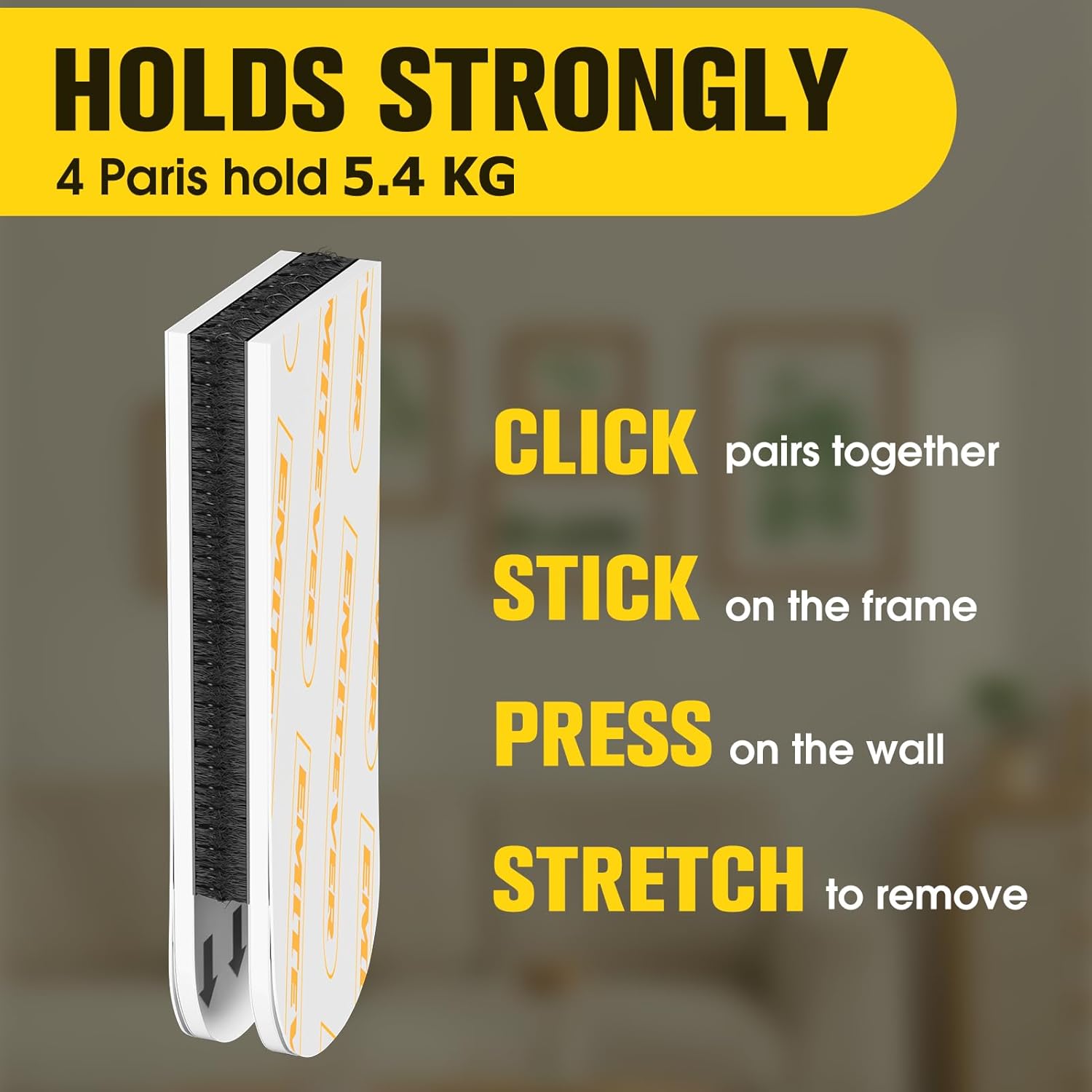 Thumbnail 1 de Emitever Picture Hanging Strips Heavy Duty M-20
