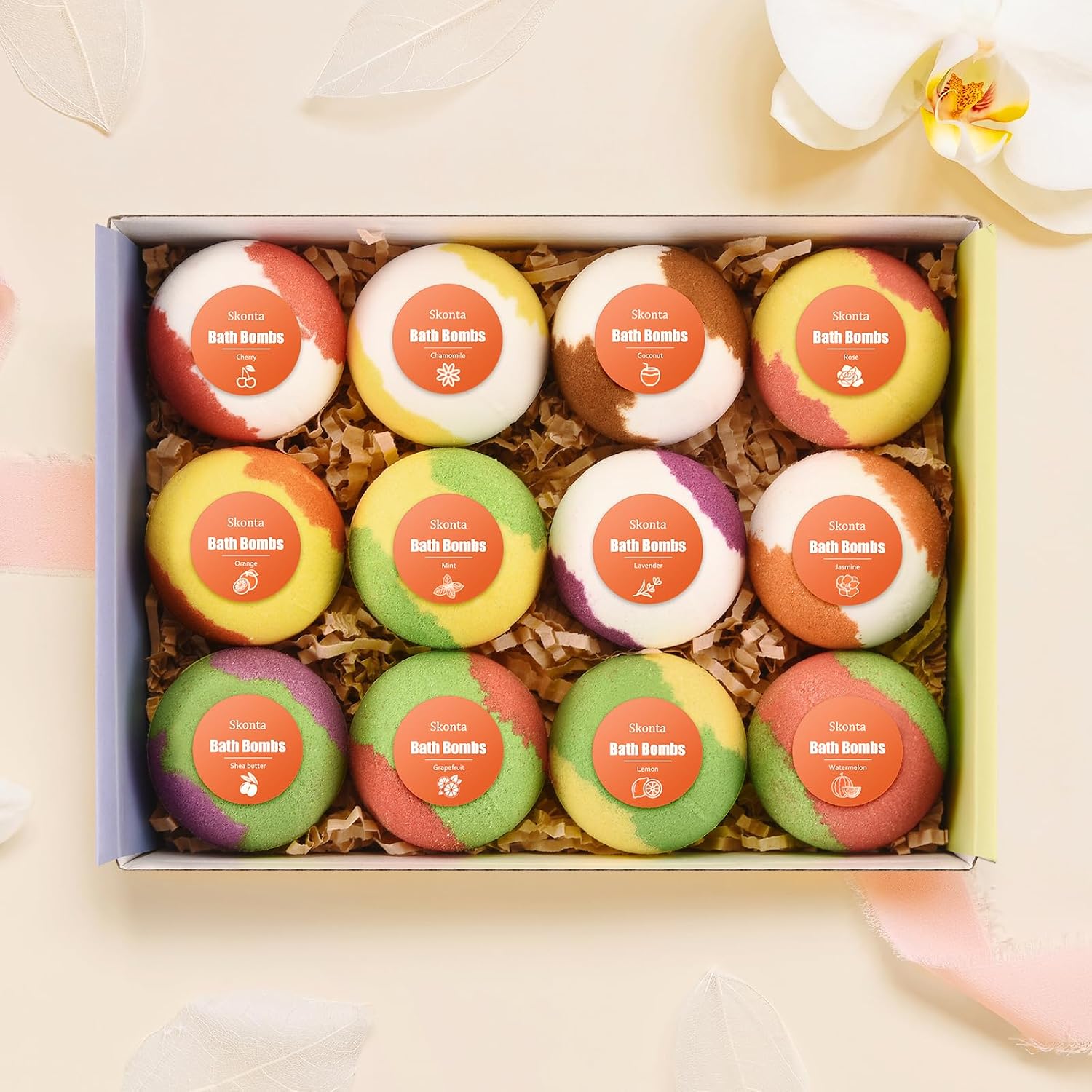 Detalle de Skonta Bath Bombs Gift Set 12-piece