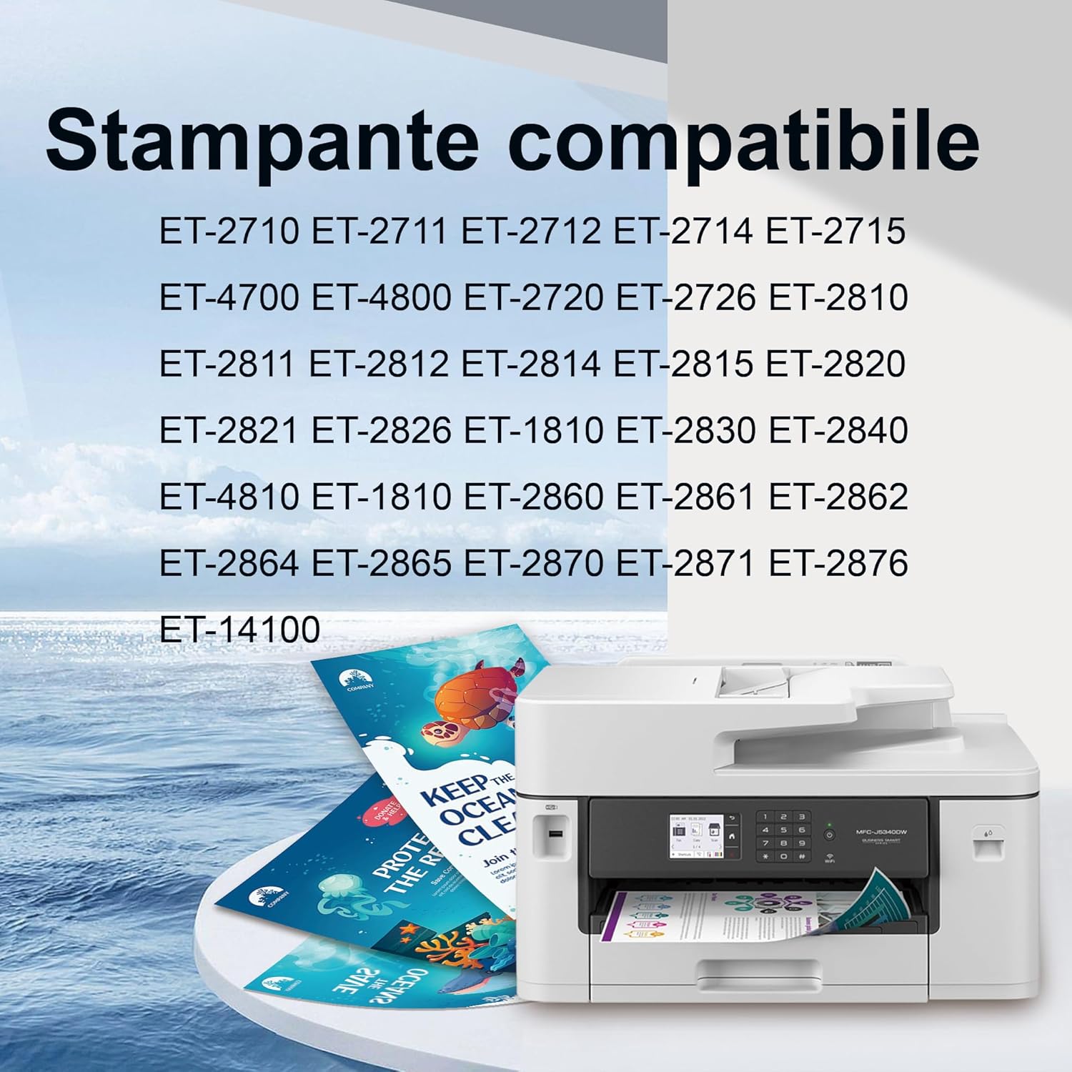 Thumbnail 1 de Uiprint 104 inchiostro Multipack 5x 70 ml per Epson EcoTank ET-1810/ET-4800 – 2×Nero, 1×Ciano, 1×Magenta, 1×Giallo