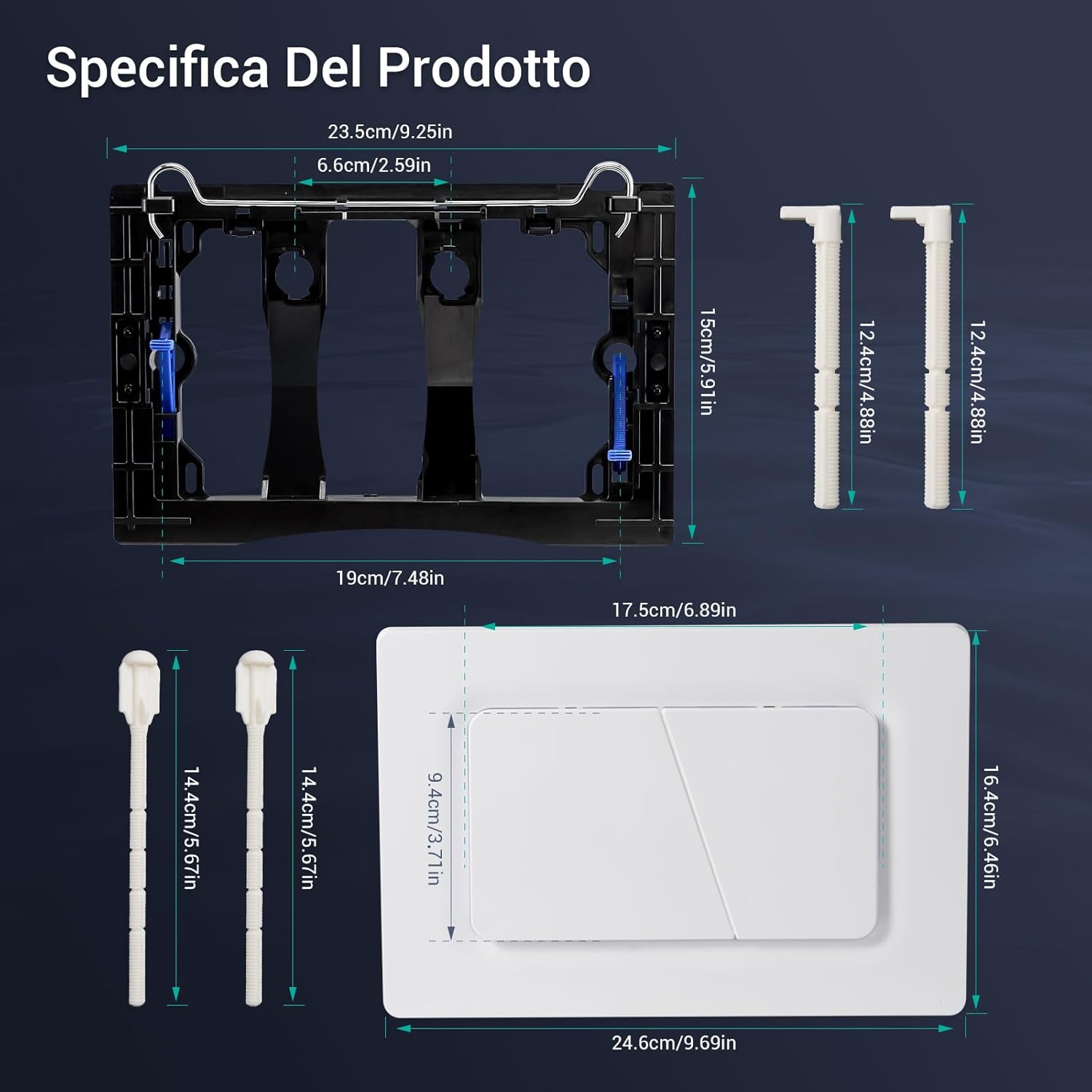 Detalle 2 de Empyreal Placca di Comando WC 243×163 mm