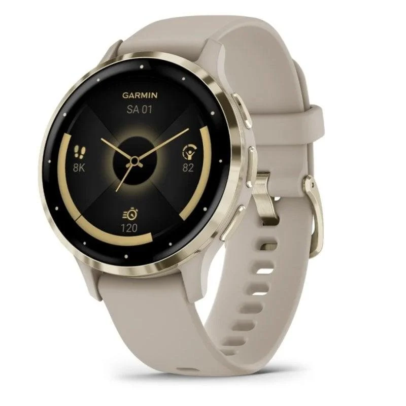 Detalle de Garmin Venu 3S Reloj smartwatch 41 mm con bisel de acero inoxidable