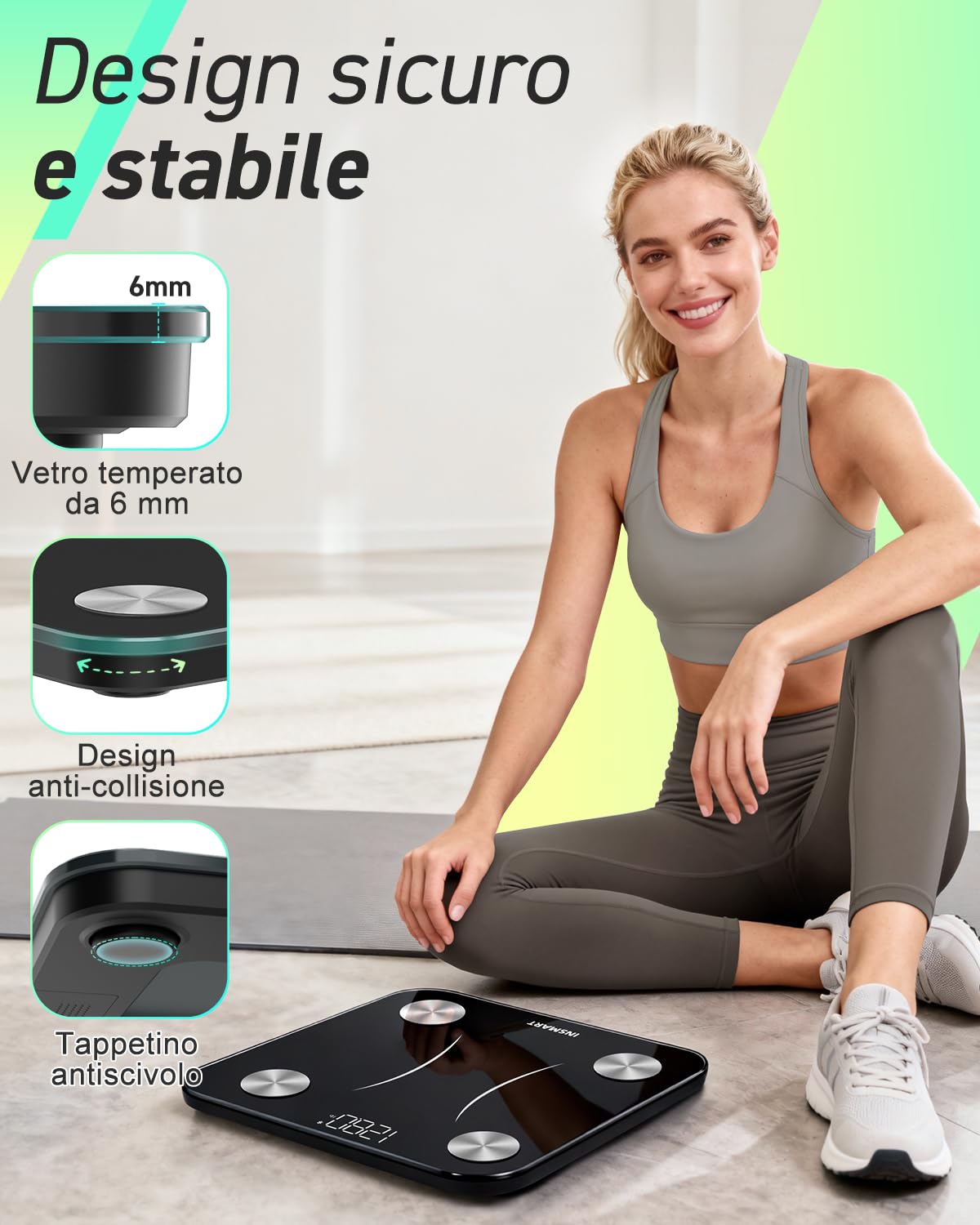 Thumbnail 6 de INSMART Bilancia Pesapersone Digitale 180KG