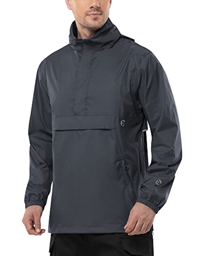Detalle 2 de Outdoor Ventures Men's Waterproof Rain Jacket Packable Hooded Pullover
