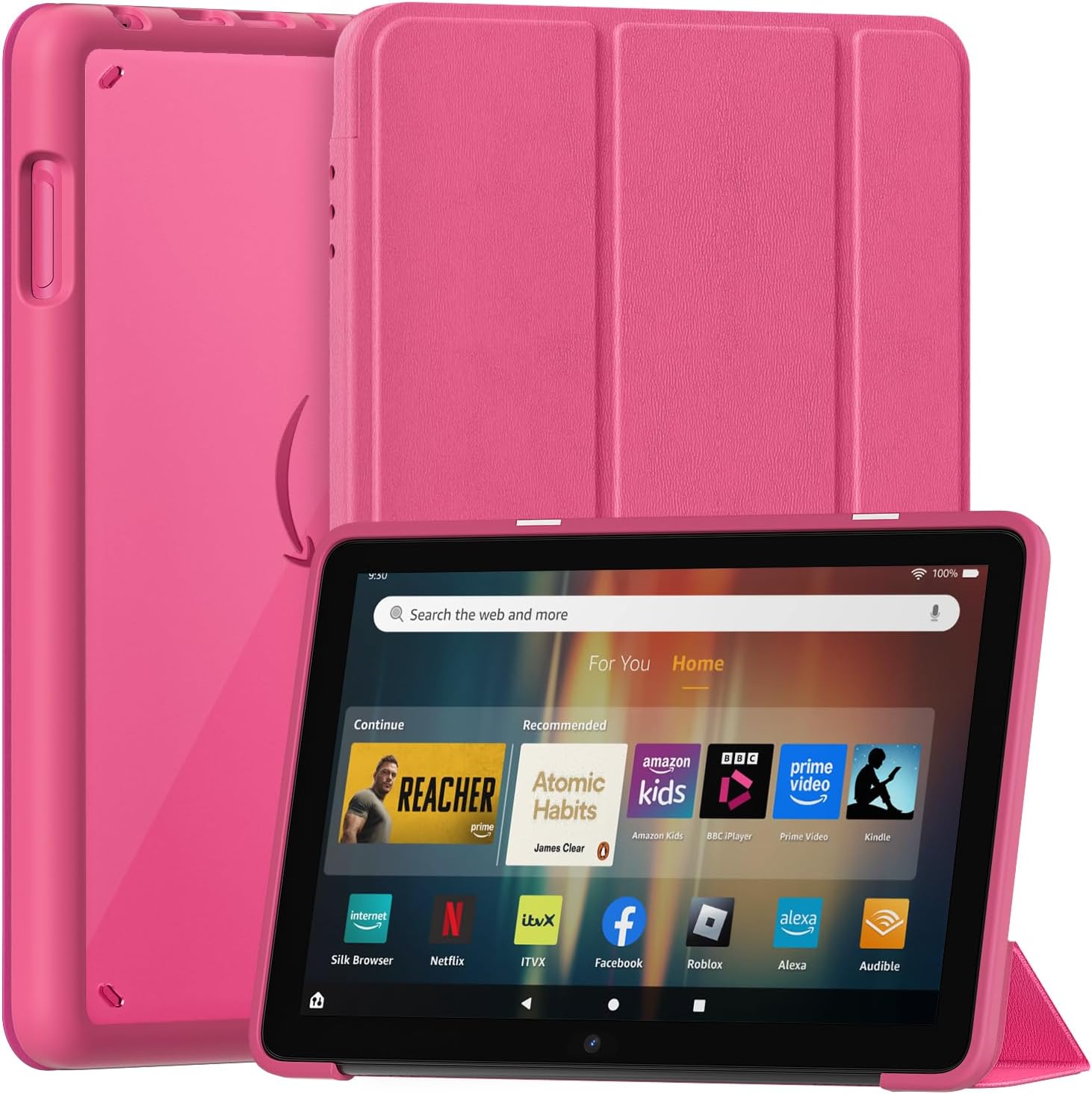 Detalle de Sonlaryin Slim Soft TPU Smart Stand Cover with Auto Wake/Sleep (Plum Red) – iPad-incompatible