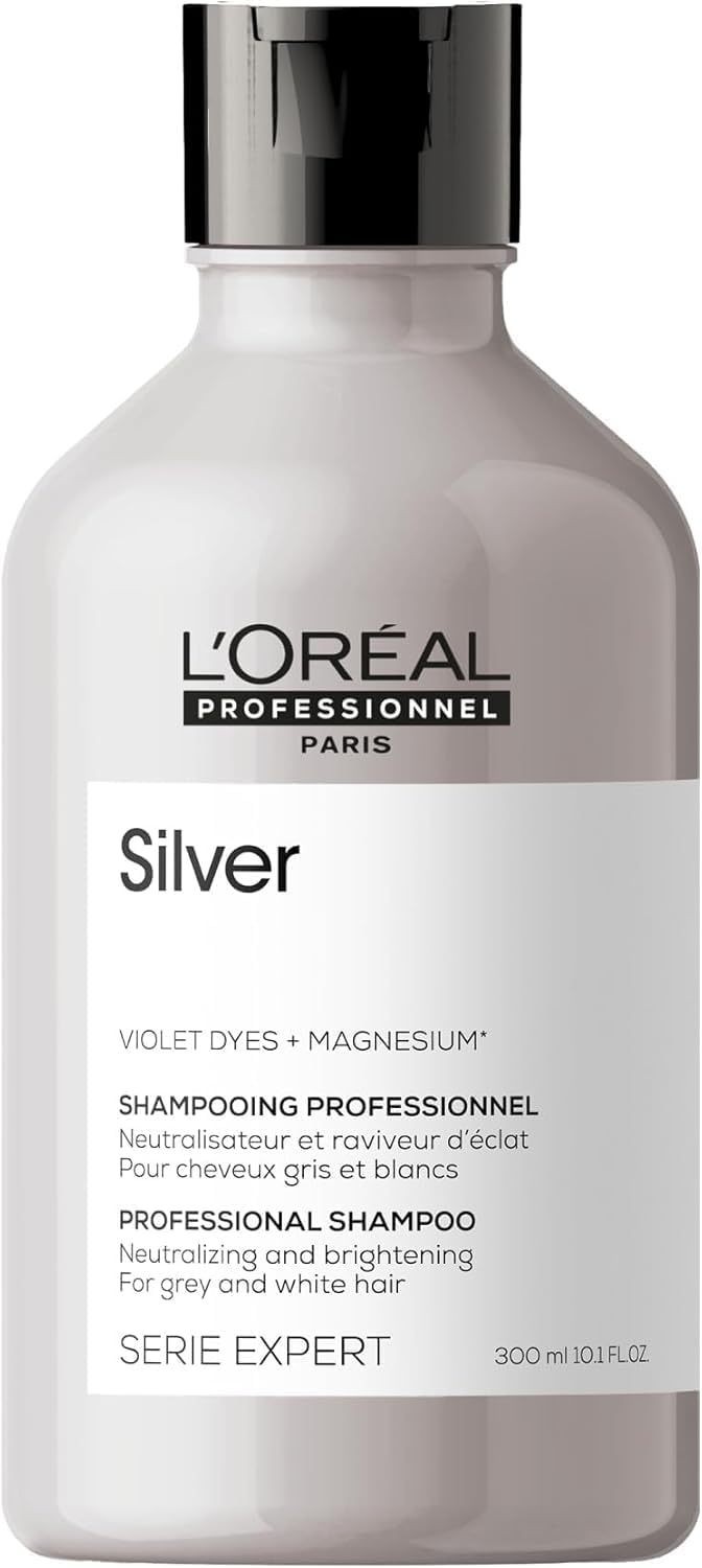 Detalle de L’Oréal Professionnel Serie Expert Silver toning shampoo for grey, white & light blonde hair
