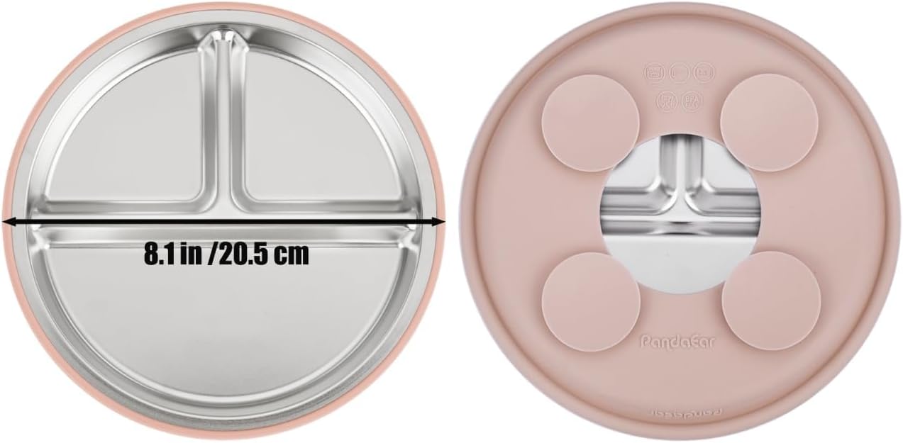 Thumbnail 5 de PandaEar Baby Feeding Set: rvs-babyserviesset met siliconen zuigbasis