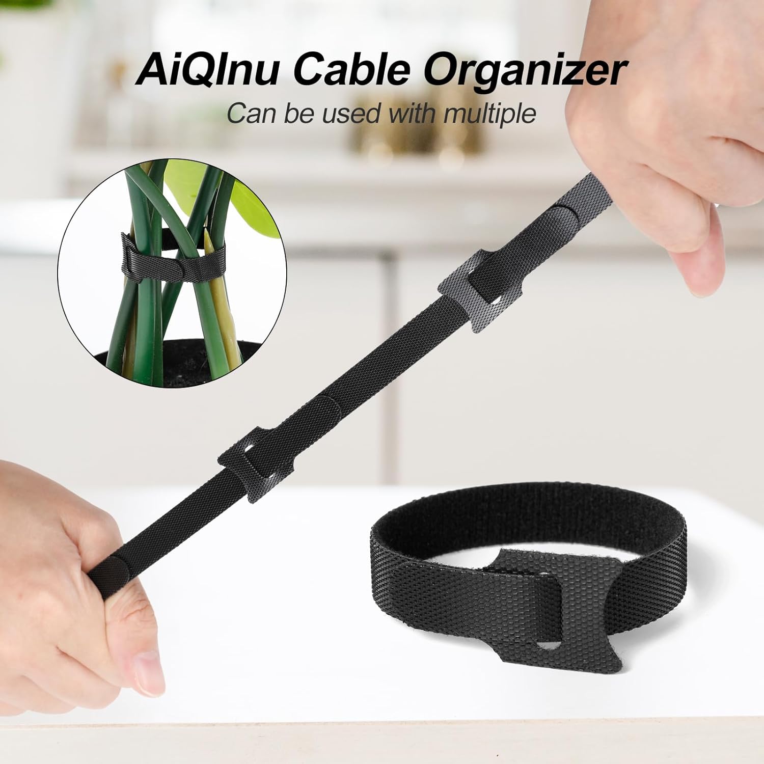 Thumbnail 5 de AiQInu 100 Bridas Reutilizables para Cables 🧾