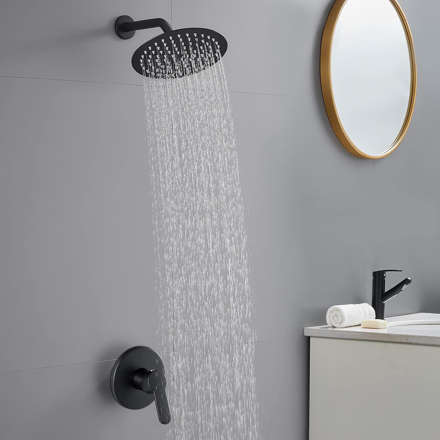 Detalle 2 de POPFLY Shower Faucet Set, 8-inch Rain Showerhead