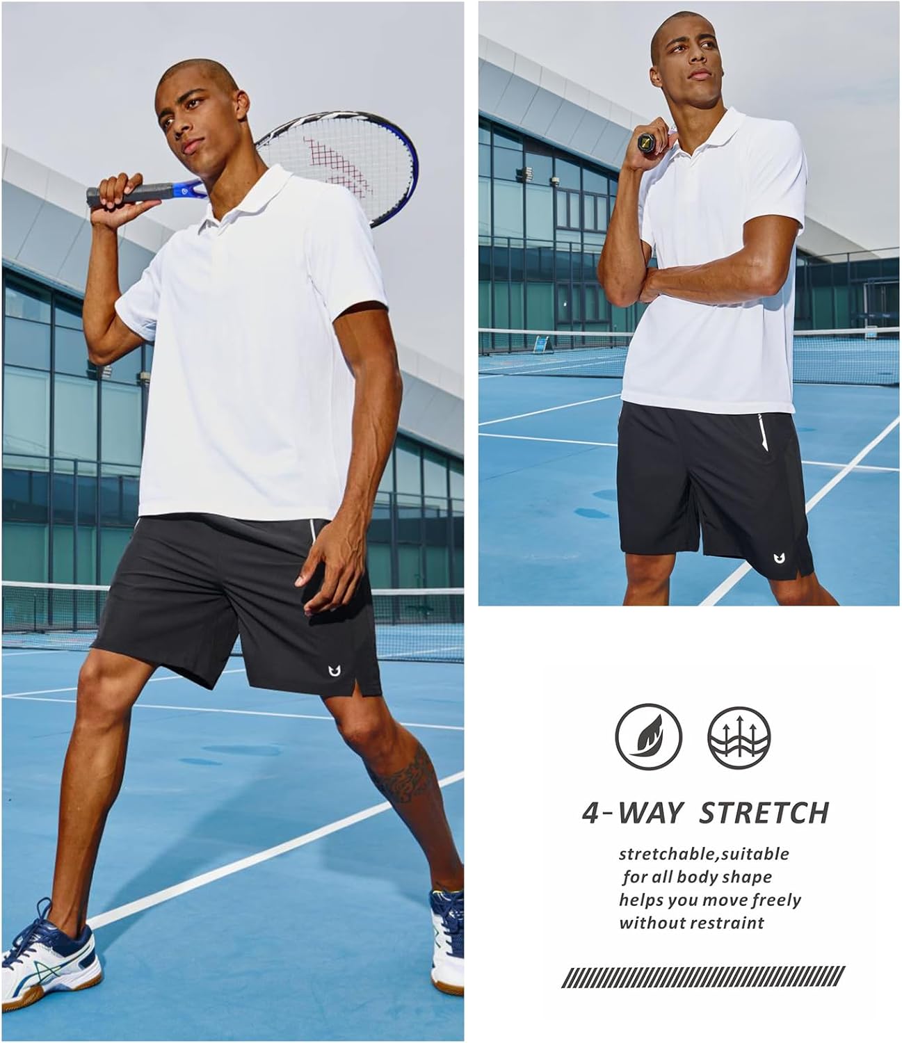 Detalle de NORTHYARD Men's Running Athletic Shorts (5"/7"/9" Inseams) – Lightweight, Quick-Dry Performance