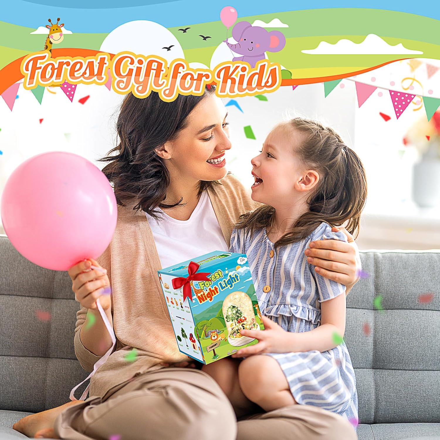 Thumbnail 6 de HappyGoLucky DIY-Tier-Nachtlicht-Set für Kinder ab 3 Jahren (Tier-Motive & Holzsockel)