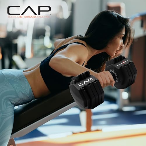 Detalle 2 de CAP ADJUSTABELL Adjustable Dumbbell Set — Premium 55 lb Pair with Quick Select System