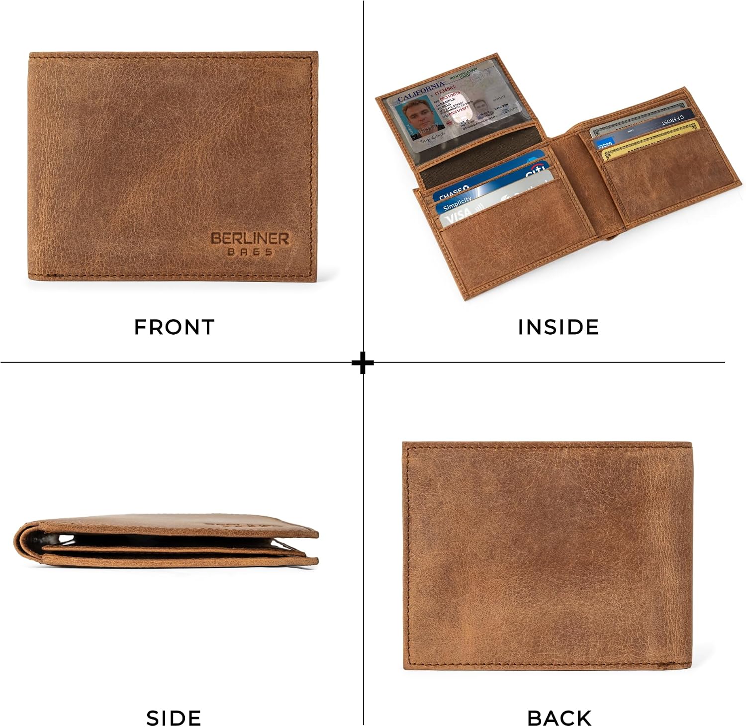 Thumbnail 6 de Berliner Bags Peter Portefeuille Homme en Cuir Véritable – 8 Emplacements, 2 Fenêtres ID et Coffret Cadeau