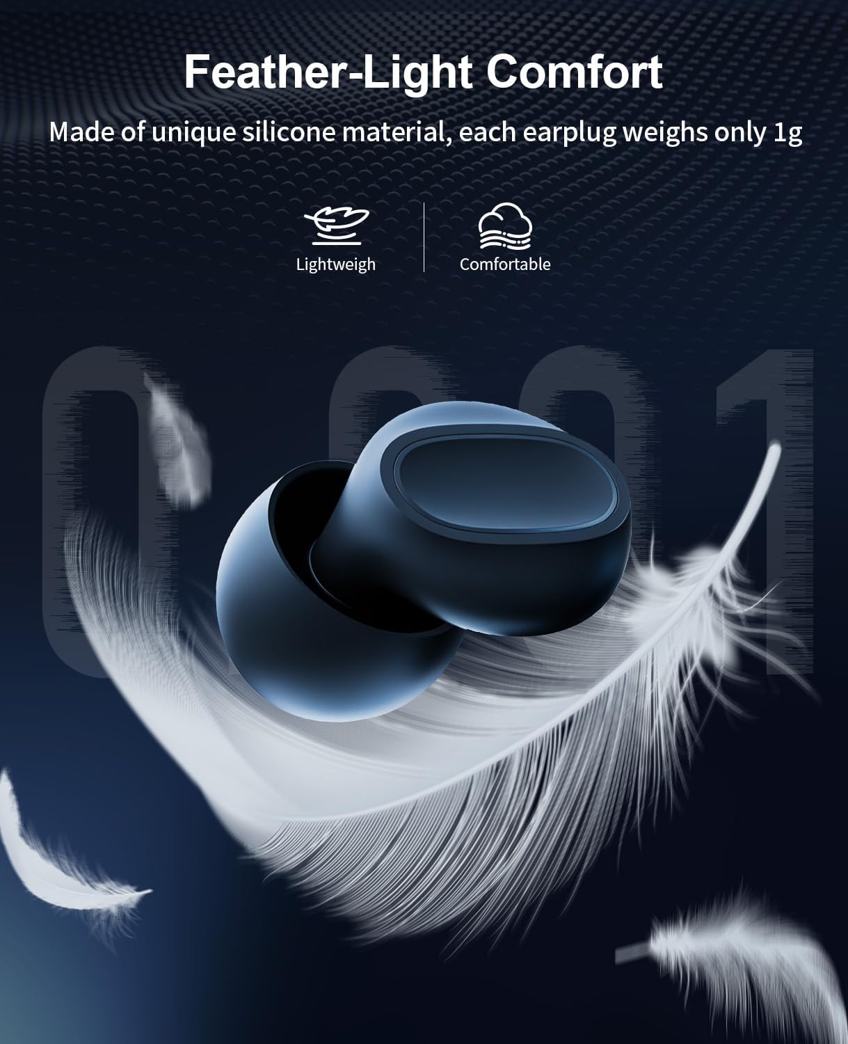 Thumbnail 3 de Tappi Orecchie in Silicone VANPIE 37 dB – Set 4 paia, Nero, Versione 2026