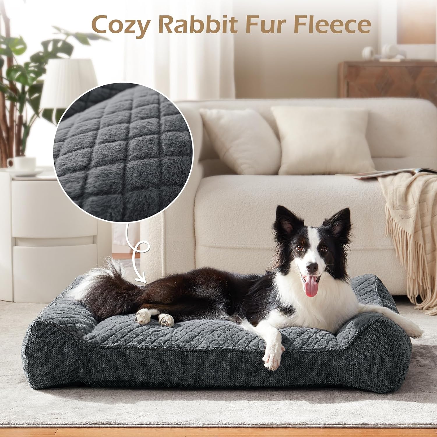 Detalle de JOEJOY XL Orthopedic Dog Bed 107x76x24 cm