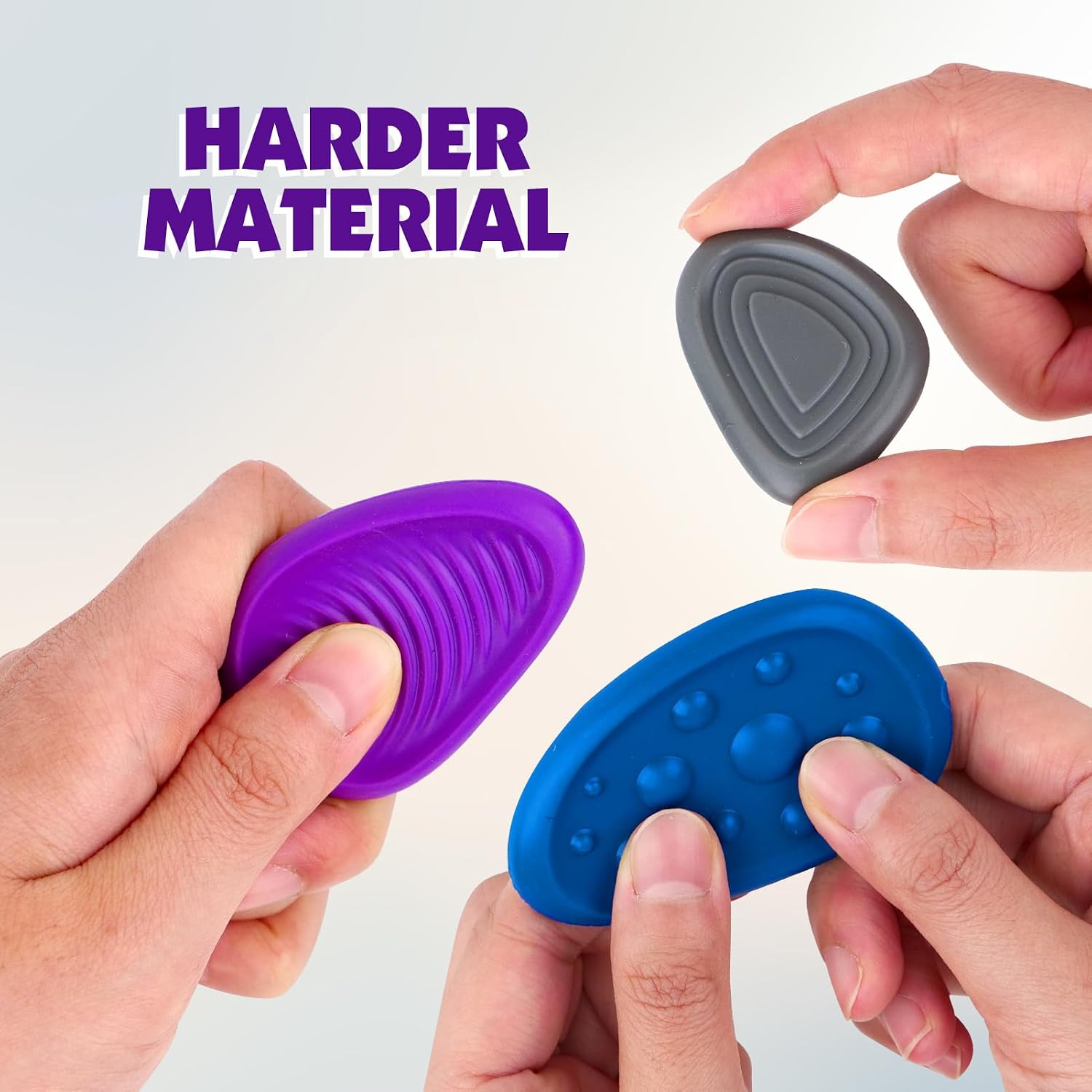 Detalle de KLT Fidget Toys Adults Sensory Stone 6-Pack: Textured Worry Stones for Calming Down