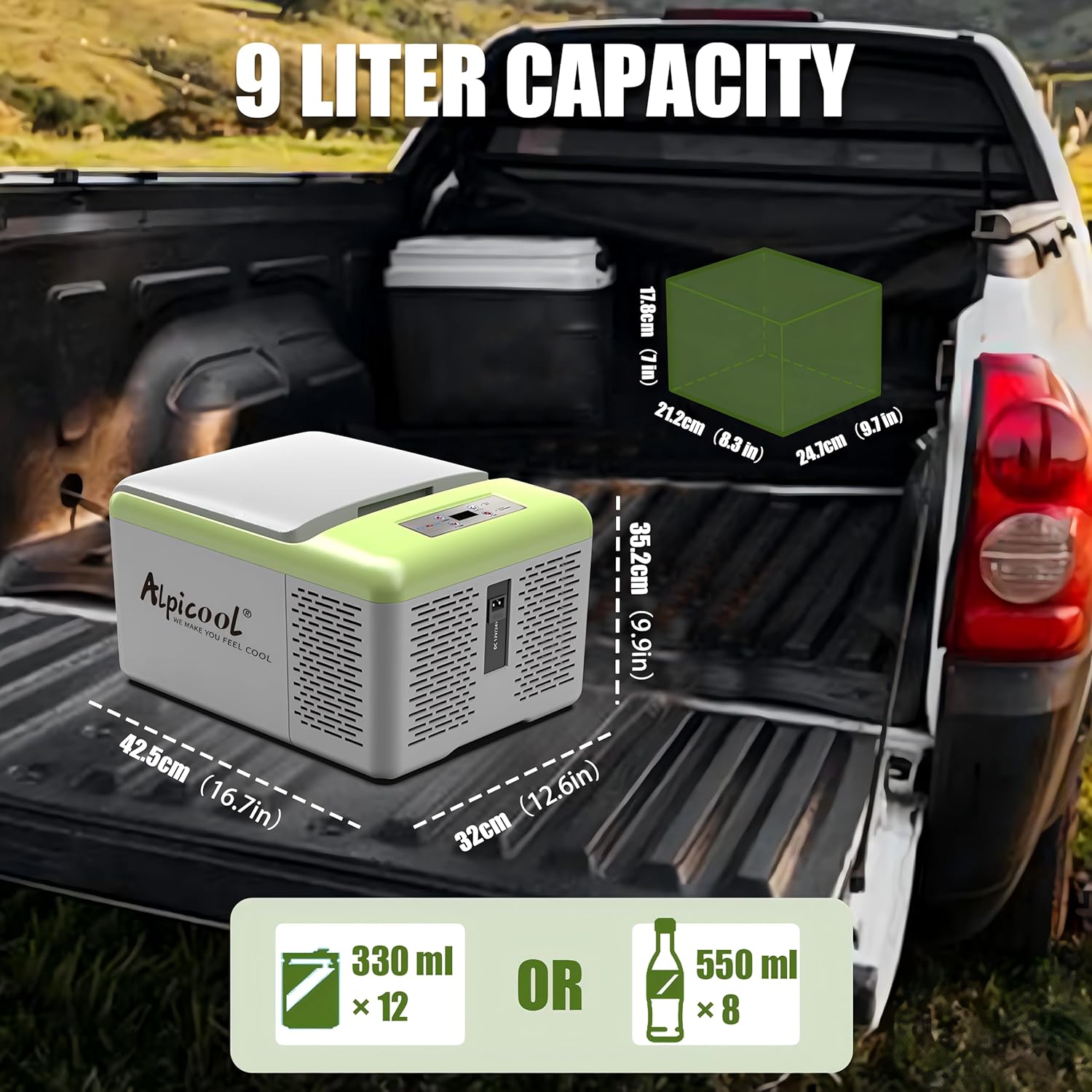 Thumbnail 4 de Alpicool C9PT 9L Compressor Car Fridge Freezer – compact 12V cooling for trips