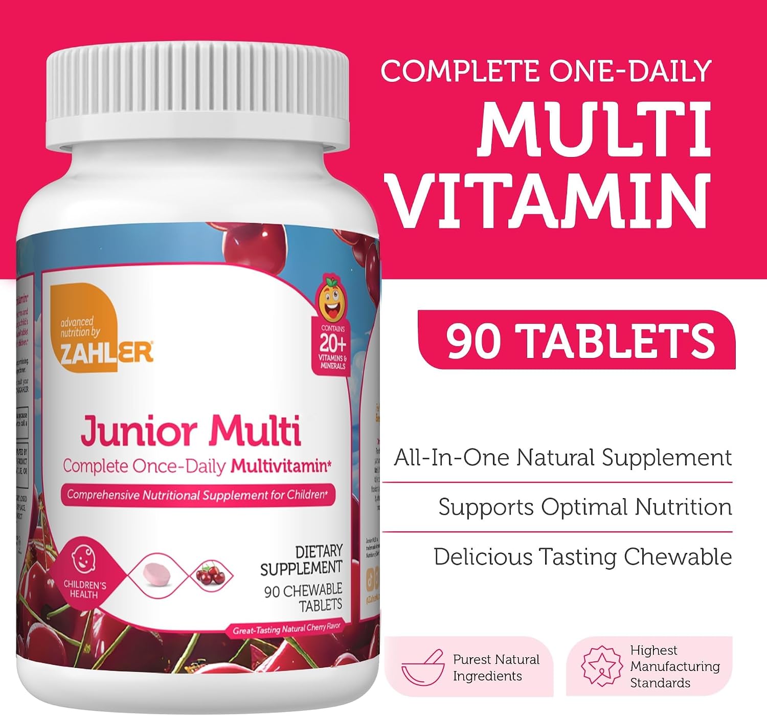 Detalle de Zahler Children's Multivitamin 90 Chewable Tablets