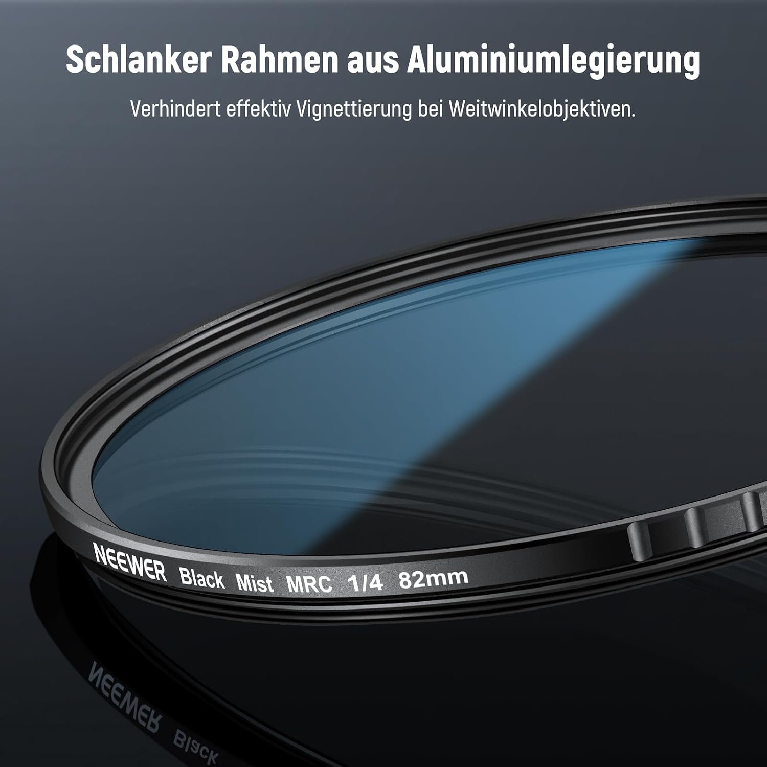 Thumbnail 6 de NEEWER 82mm Filterset (ND2-32 + CPL + Black Diffusion 1/4) – 3er Pack mit Reinigungstuch und Etui