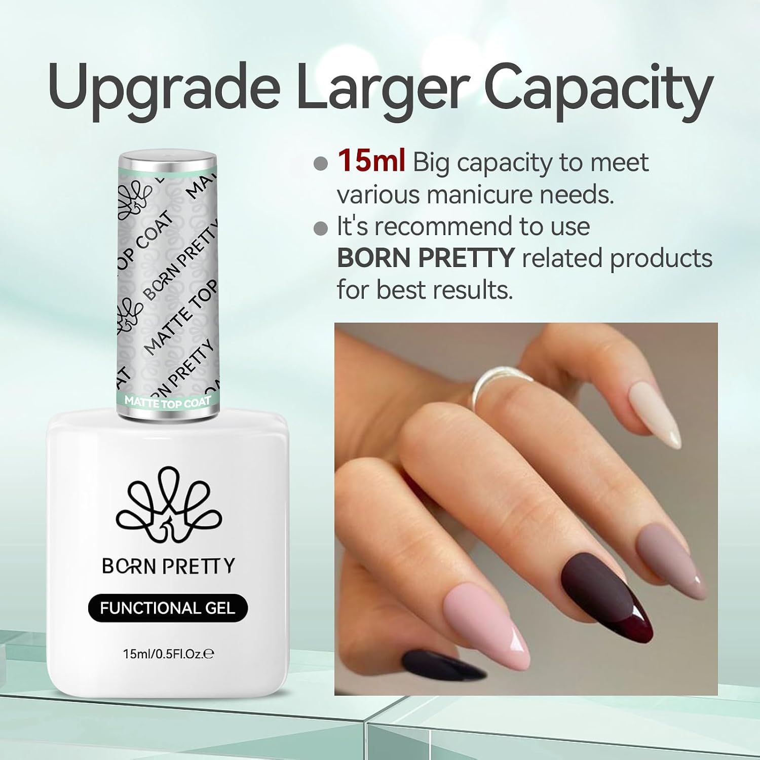 Thumbnail 4 de Born Pretty No Wipe Super Top Coat Gel UV 2X15ML