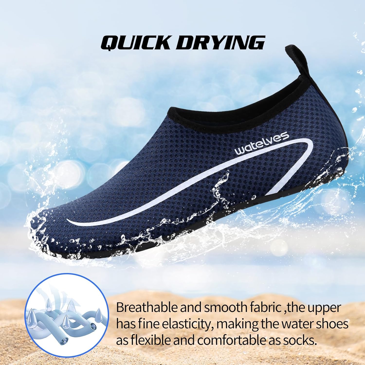 Thumbnail 4 de Swim Water Shoes Aqua Socks Barefoot for Sea Beach Swimming Shoes — Bass-Designed for Mixed-Wear
