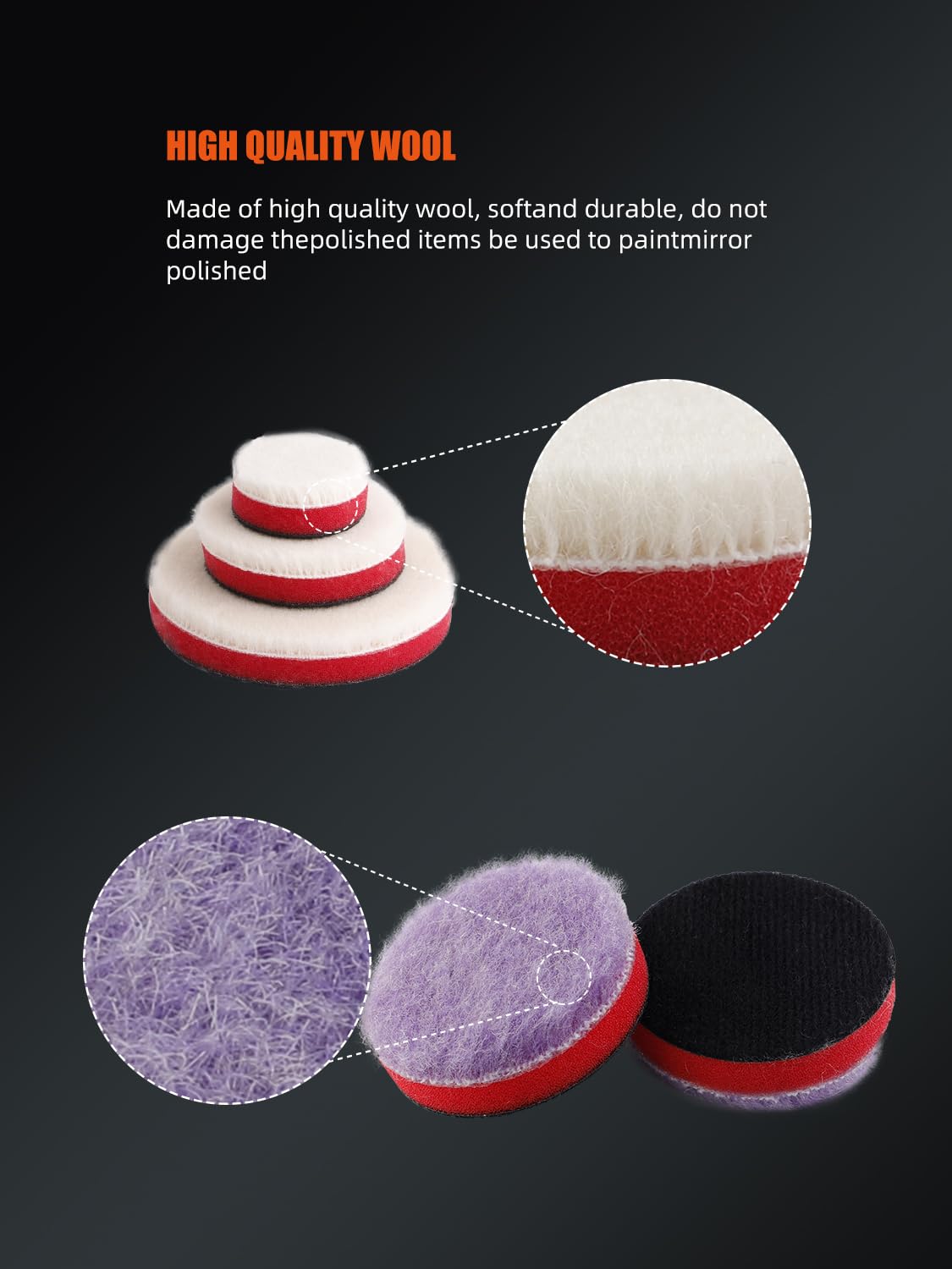 Thumbnail 6 de SPTA XBP123M58 Mini Car Polishing Pad Kit, 1-, 2- and 3-Inch Pads