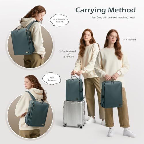 Detalle de GOLF SUPAGS Mochila elegante para portátil de 14" para mujer – estilo y comodidad para trabajo, universidad y viajes
