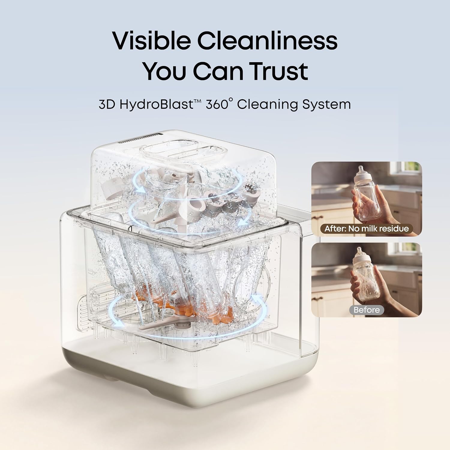 Detalle de eufy S1 Pro T6010 Baby Bottle Washer, Sterilizer & Dryer with Water Softener